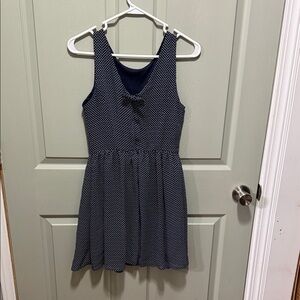 Navy Blue Polka Dot Dress
